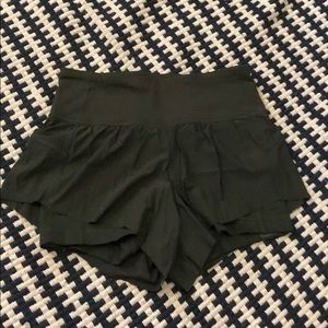 Lululemon Army Green Running Shorts